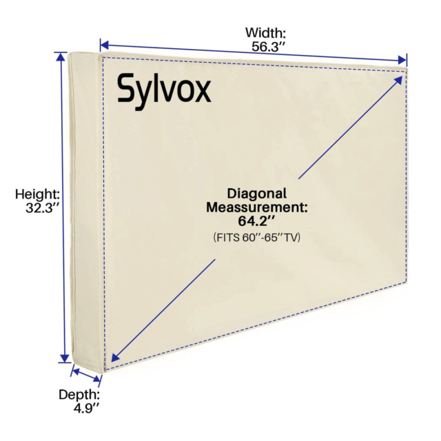 Sylvox OT65A1 Waterpoor Outdoor TV Cover for 60-65inch TVs