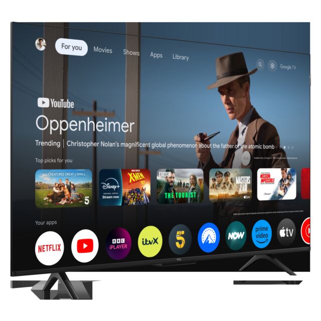 TCL 43P7K-UK 43inch 4K QLED Direct LED HDR Google TV