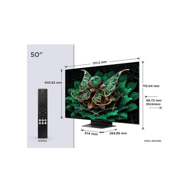 TCL 50C7K-UK 50inch 4K QD-MINI LED UHD TV
