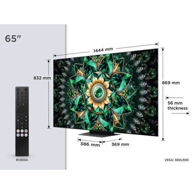 TCL 65Q7C-UK 65inch 4K QD-Mini LED UHD Smart Google TV