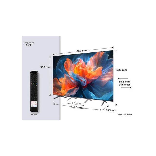TCL 98Q6C-UK 98inch 4K QD-Mini LED UHD Smart Google TV