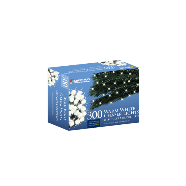 The Christmas Workshop 71950 300 Led Mains Warm White Chaser Lights