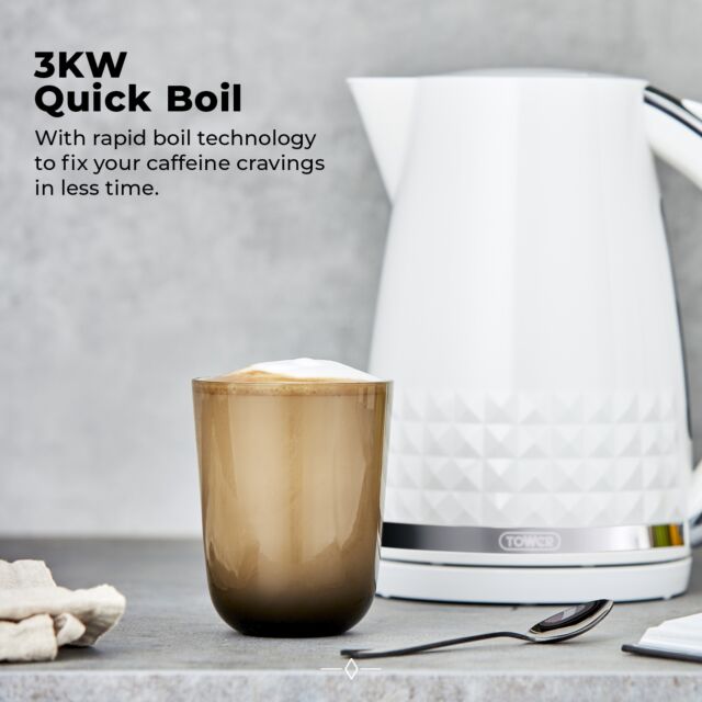 Tower T10075WHT 1.5 Litre Solitaire Kettle