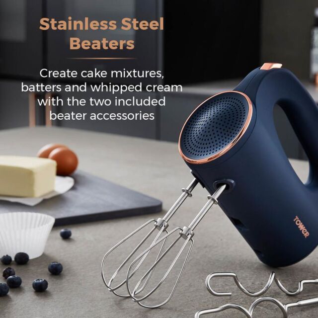 Tower T12061MNB Cavaletto 300W Hand Mixer - Blue