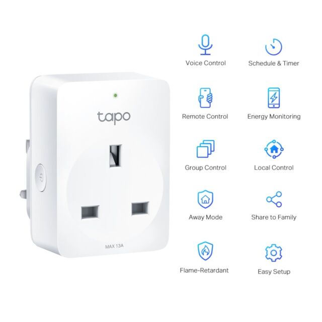 TP-LINK TAPOP110 Energy Monitoring Mini Smart Wi-Fi Plug - White