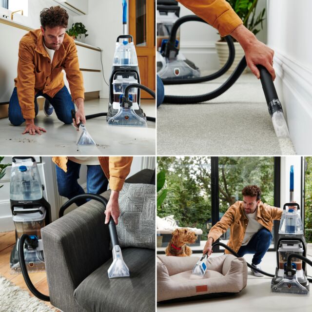 VAX CDCW-RPXLR Rapid Power 2 Reach Carpet Washer - Blue/White