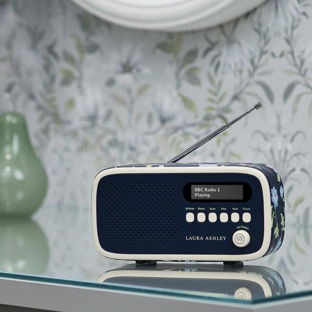 VQ DEXTER Laura Ashley Elveden Navy DAB Radio