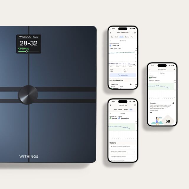 WITHINGS WBS12B Body Comp Smart Scale - Black
