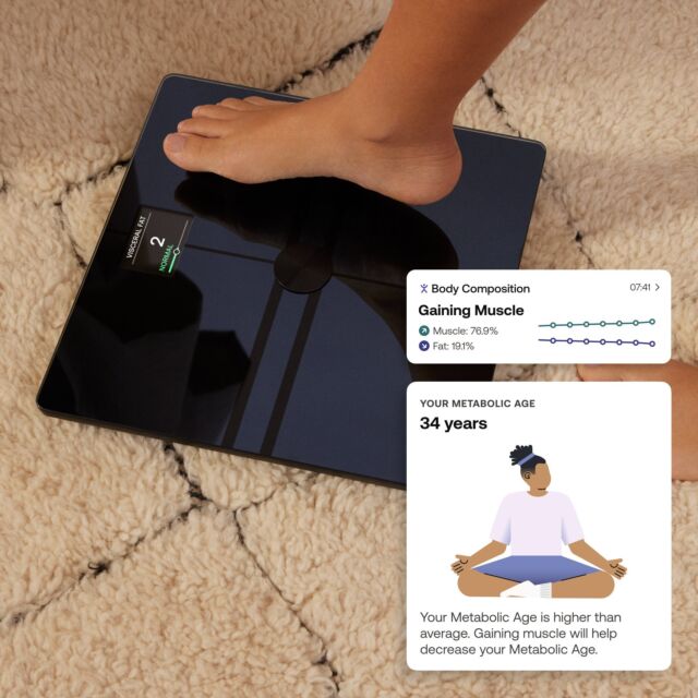 WITHINGS WBS12B Body Comp Smart Scale - Black
