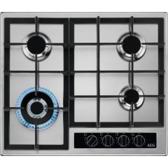 Aeg HGB64420YM 
60Cm Slim Gas Hob - Stainless Steel