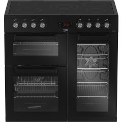 Beko KDVC90K 90cm Double Electric Range Cooker - Black