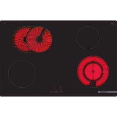 Bosch PKN811BA2E 80cm, 4 zones, 2 extendable zones, 17 power levels, Touch control, Frameless