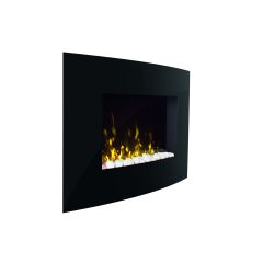 Dimplex Artesia ART20 Curved Glass Electric Wall Fire With Crackling Fire Sound
