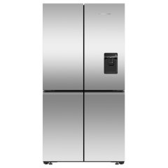 Fisher And Paykel RF605QNUVX1 Fridge Freezer Quad Door 905mm, Recessed Handle, Stainless Steel - Ice