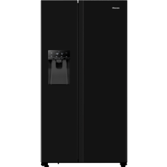Hisense RS694N4TBE 91Cm 70/30 Frost Free Amaerican Fridge Freezer - Black