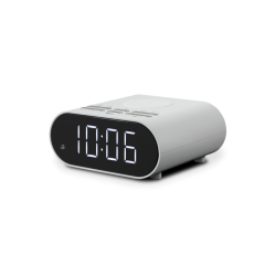 Roberts ORTUSCHARGEW Analogue Wireless Charge FM Clock Bt With Phone Charger In White