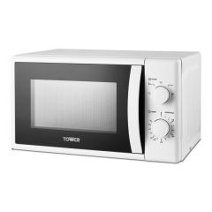 Tower T24034WHT 20 Litre White 700W Manual Microwave