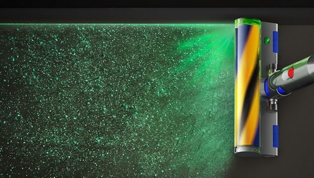 Dyson illuminating the particles ahead.