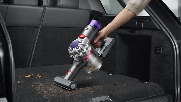 Dyson V8 vacuum is acoustically controlled.