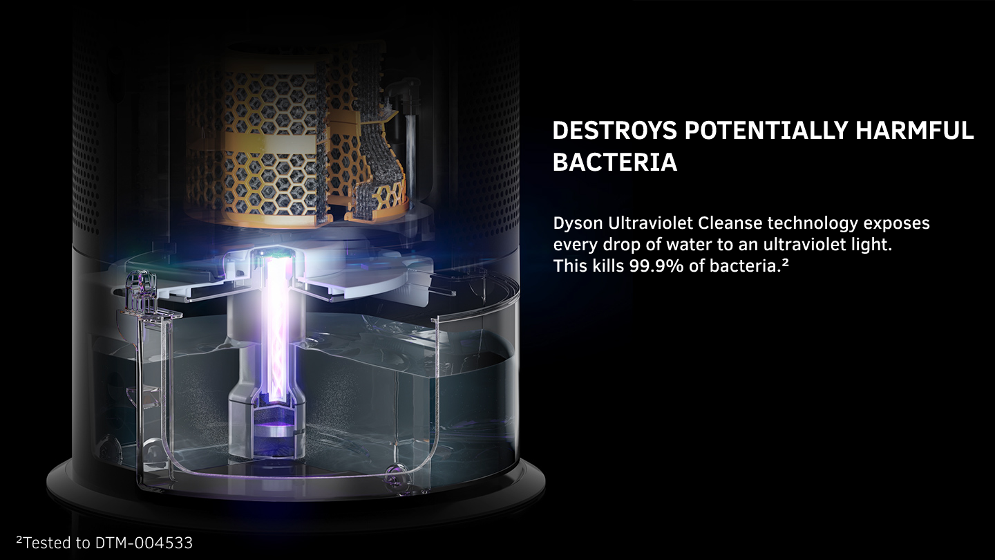 Ultra violet technology kills 99.9% of bacteria