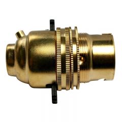 0101 Push Bar Brass Lamp Holder Fitting Bc