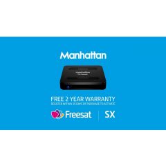 Manhattan SX Freesat TV Box 200+ Channels HDMI + AV kit included